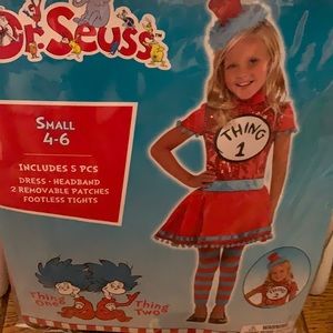 Girls Dr Seuss Size Small Thing 1 Costume